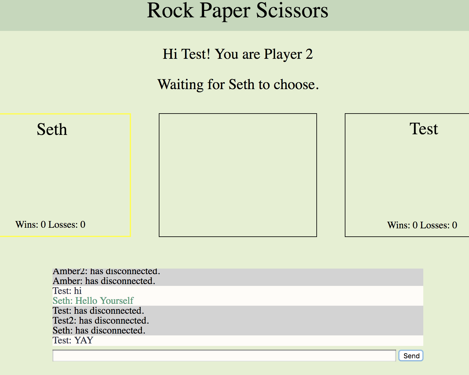 Rock Paper scissors